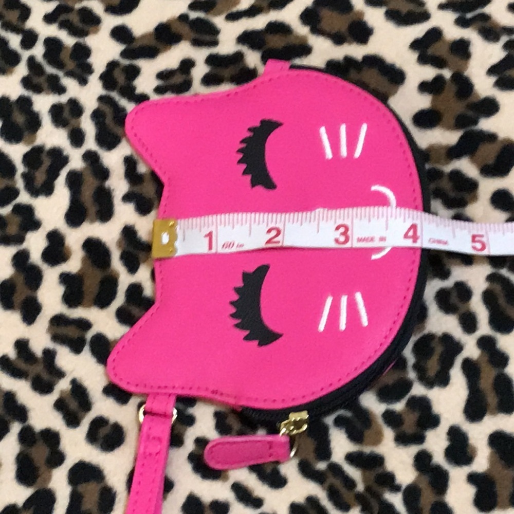 LUV BETSEY JOHNSON Pink 💕 Kitty Wallet Wristlet ID Credit Card Coin Purse Cute - Picture 4 of 10